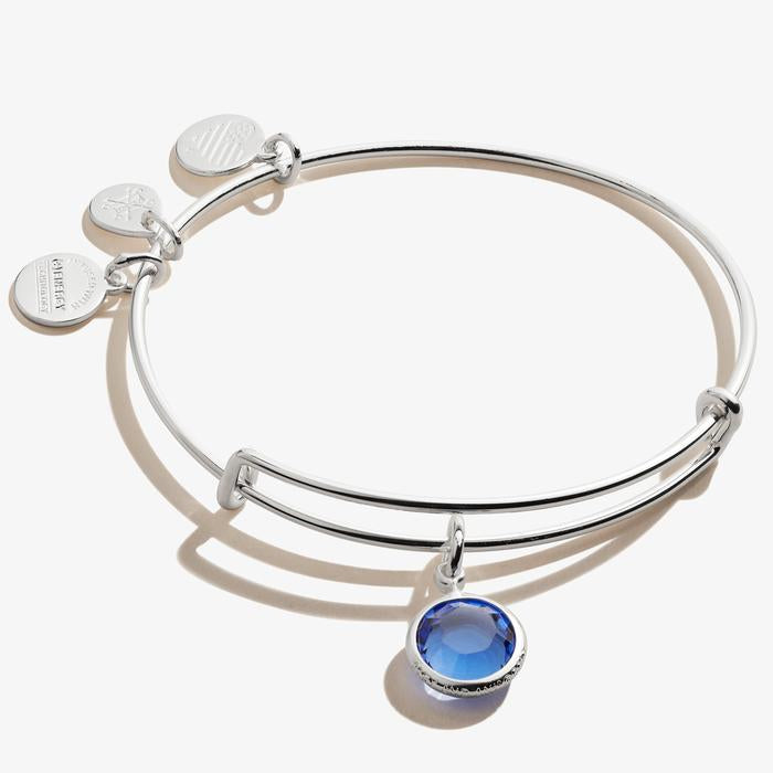 Alex and Ani - Sapphire Birthstone Charm Bangle September