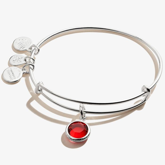 Alex and Ani - Scarlet Birthstone Charm Bangle January