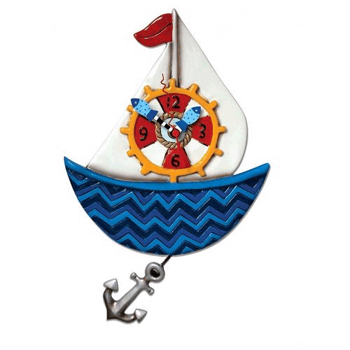Allen Designs - Ahoy Sailboat Clock - Artsy Abode
