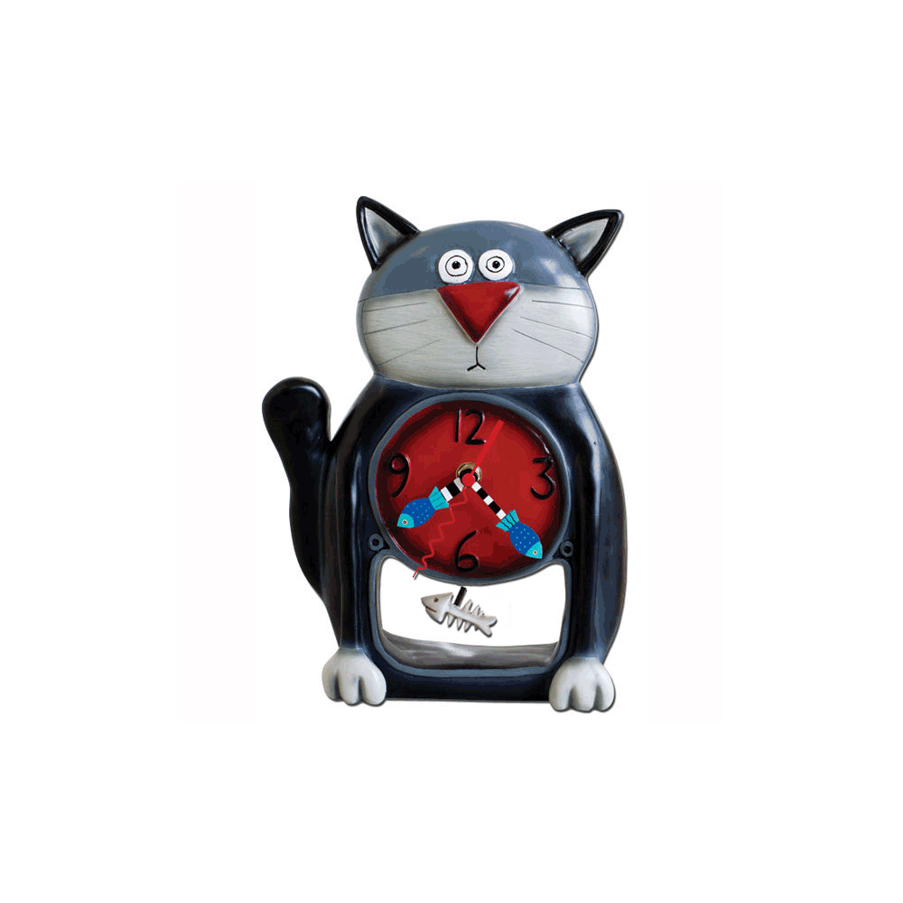 Allen Designs - Black Kitty Clock - Artsy Abode