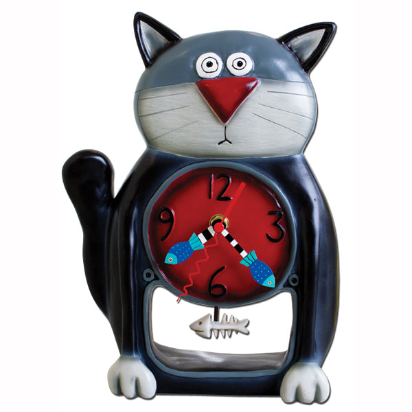 Allen Designs - Black Kitty Clock - Artsy Abode