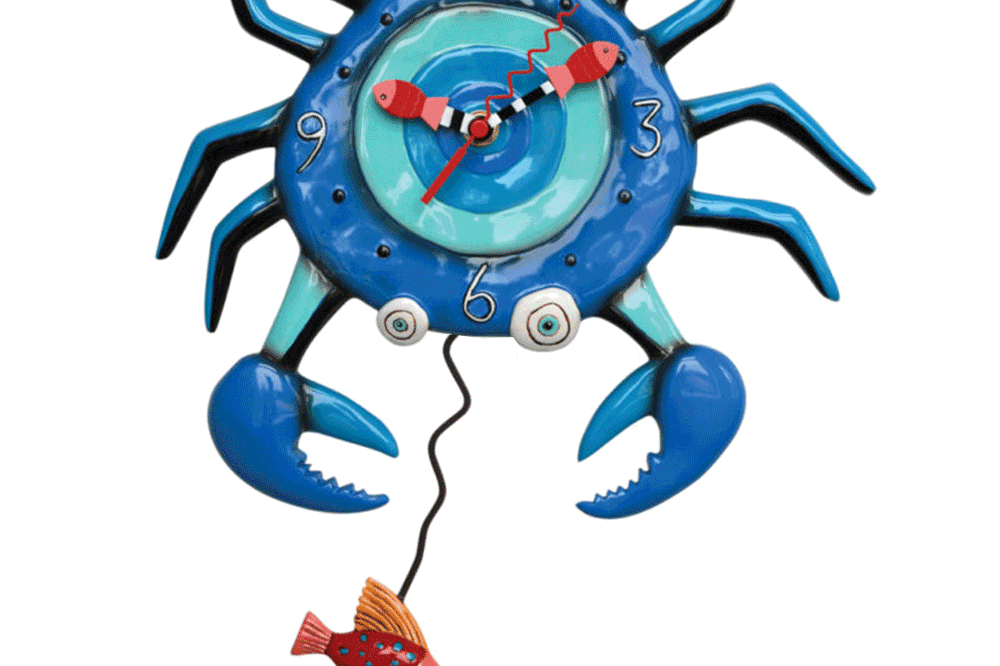 Allen Designs - Blue Crab Clock - Artsy Abode
