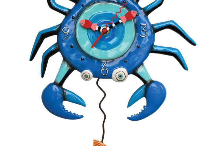 Allen Designs - Blue Crab Clock - Artsy Abode