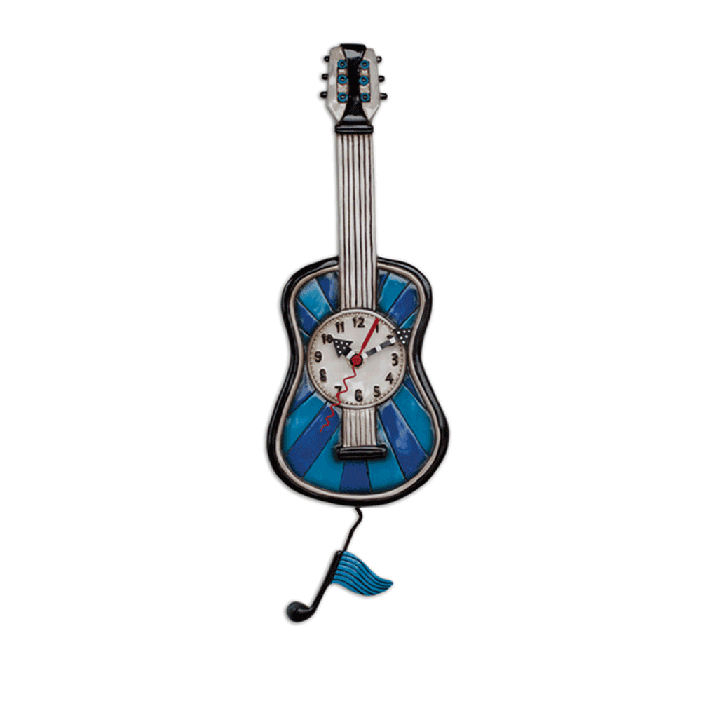 Allen Designs - Blue Tunes Guitar Clock - Artsy Abode