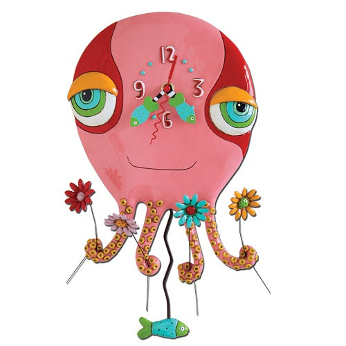 Allen Designs - Florapus Pink Octopus Clock - Artsy Abode