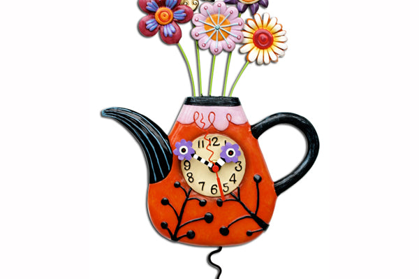 Allen Designs - Flower-Tea-Ful Clock - Artsy Abode