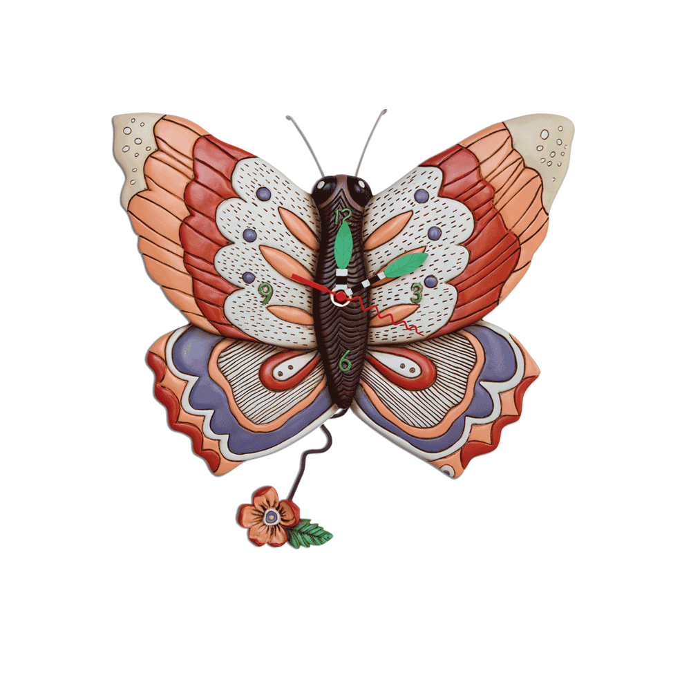 Allen Designs - Free Flying Butterfly Clock - Artsy Abode