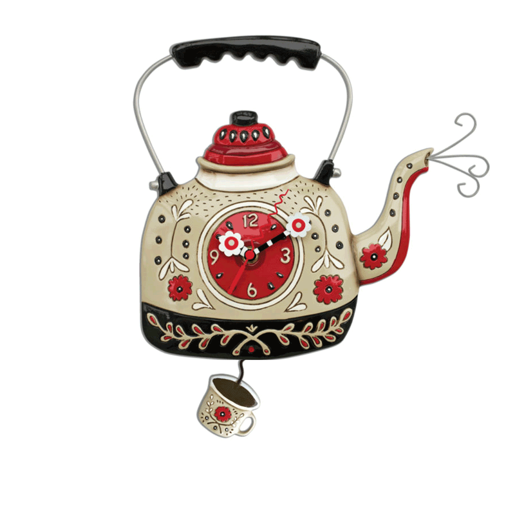 Allen Designs - Kettle's On Clock - Artsy Abode