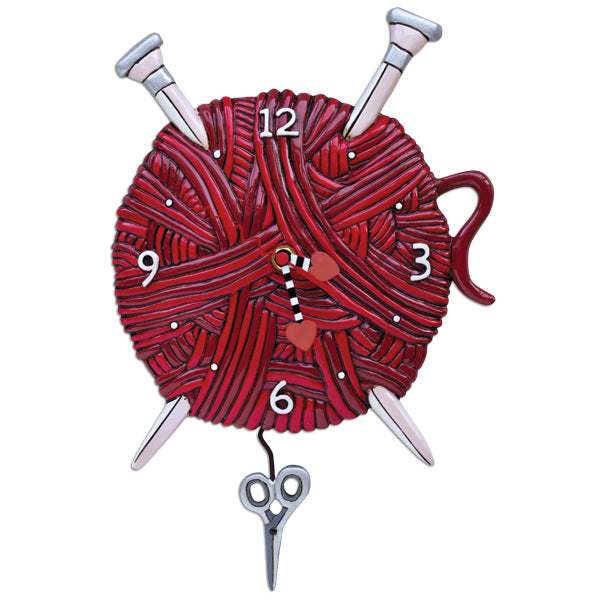 Allen Designs - Knitting Love Clock - Artsy Abode