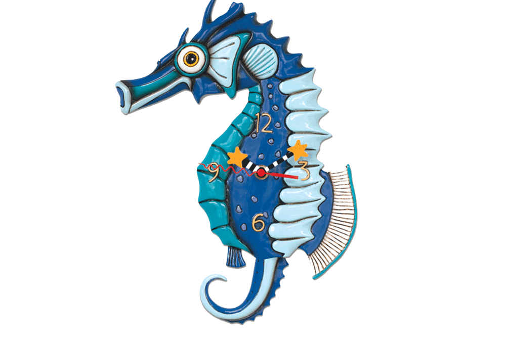 Allen Designs - Salty Seahorse Clock - Artsy Abode