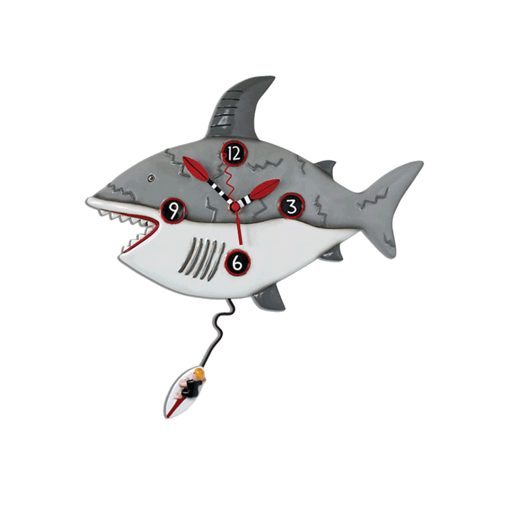 Allen Designs - Surf At Risk Shark Clock - Artsy Abode