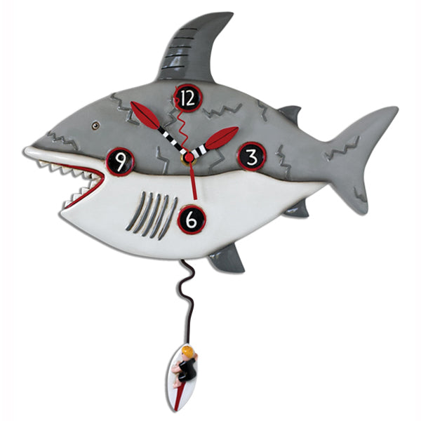 Allen Designs - Surf At Risk Shark Clock - Artsy Abode