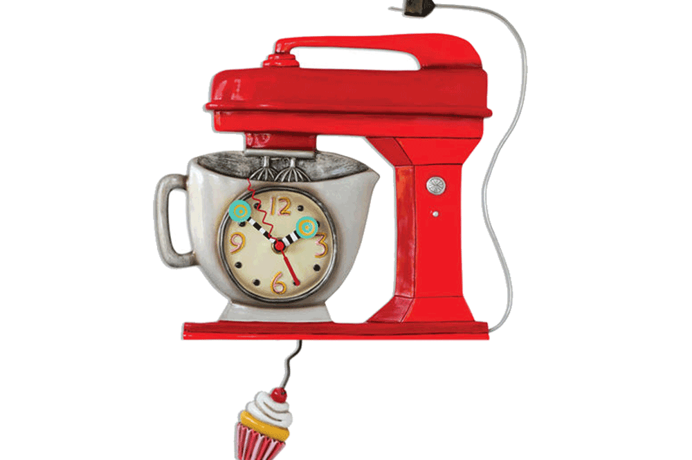 Allen Designs - Vintage Mixer Red Clock - Artsy Abode