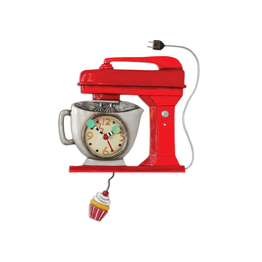 Allen Designs - Vintage Mixer Red Clock - Artsy Abode