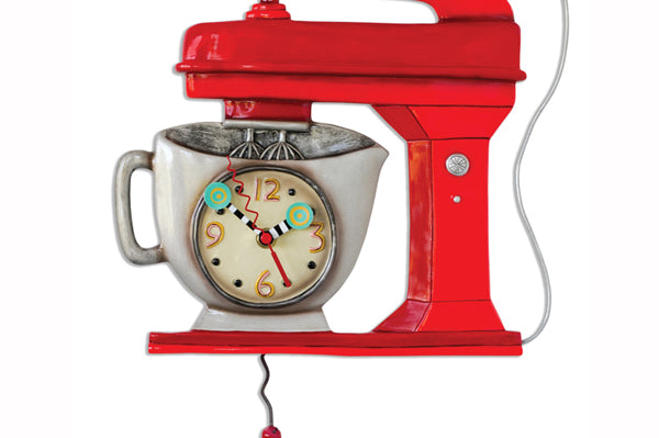 Allen Designs - Vintage Mixer Red Clock - Artsy Abode