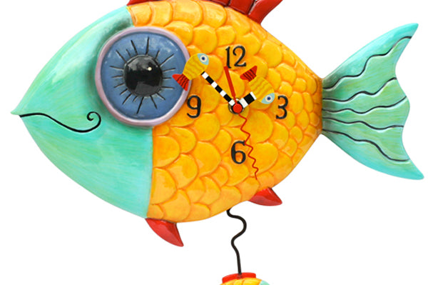 Allen Designs - Wide Eyed Fishy Clock - Artsy Abode