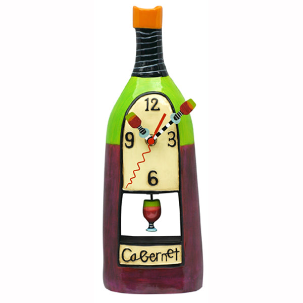 Allen Designs - Wine Cabernet Clock - Artsy Abode