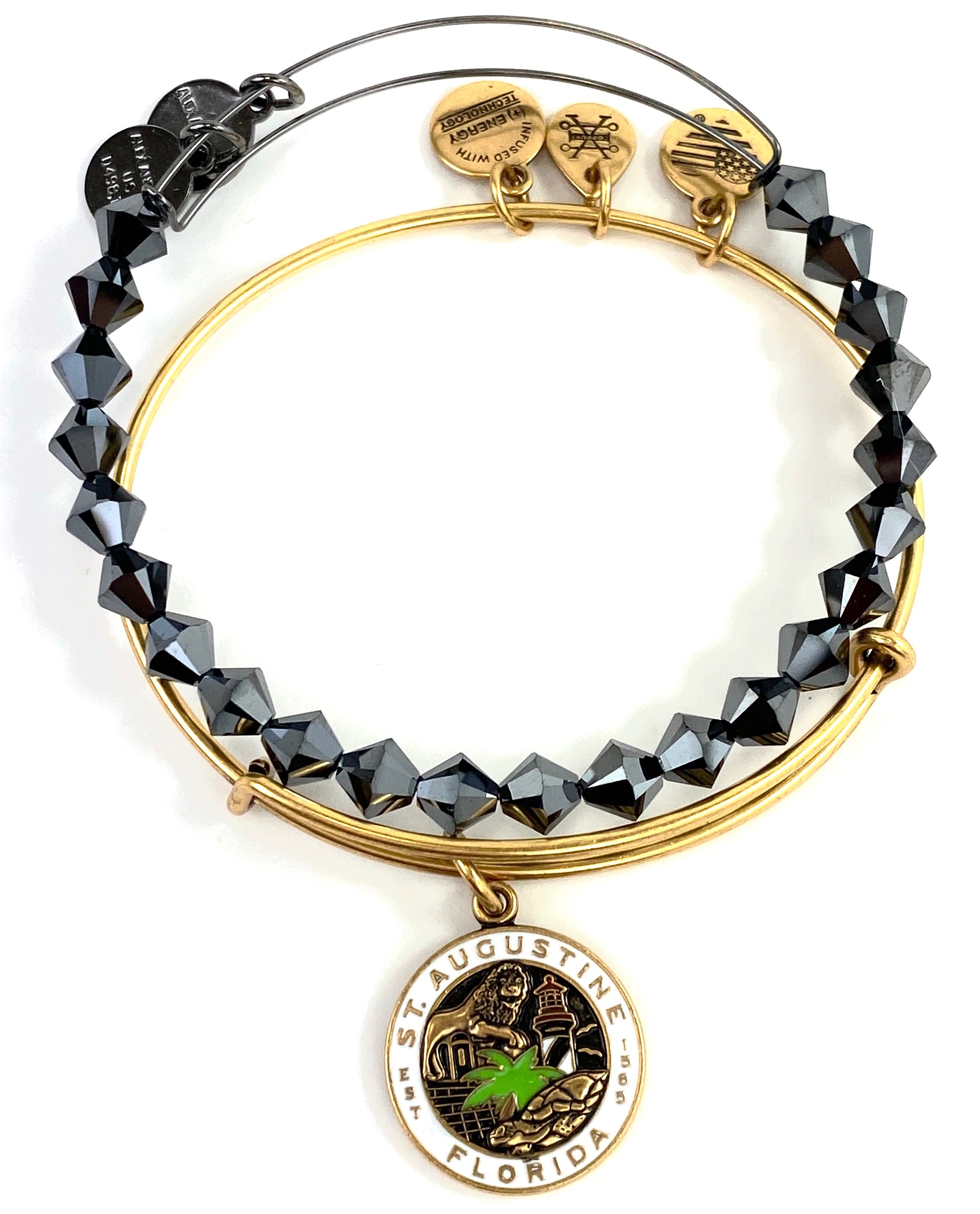 Alex and Ani - St Augustine Florida Bangle Set in Gold - Artsy Abode