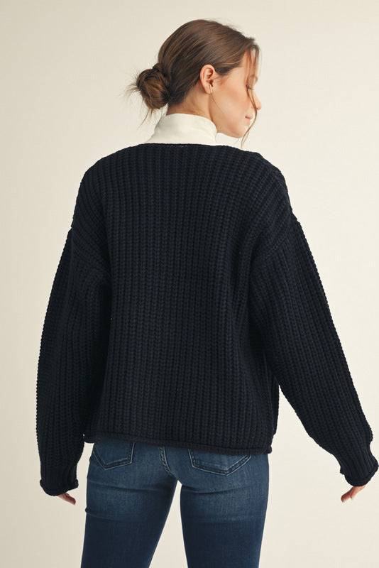 Bold & Cozy Button Cardigan - Artsy Abode