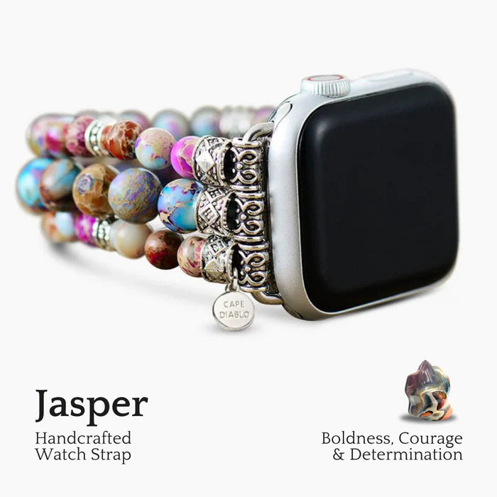 Intense Jasper Stretch Apple Watch Strap - Artsy Abode