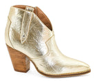 Bar Hoppin Gold Wrinkle metallic Western ankle boot