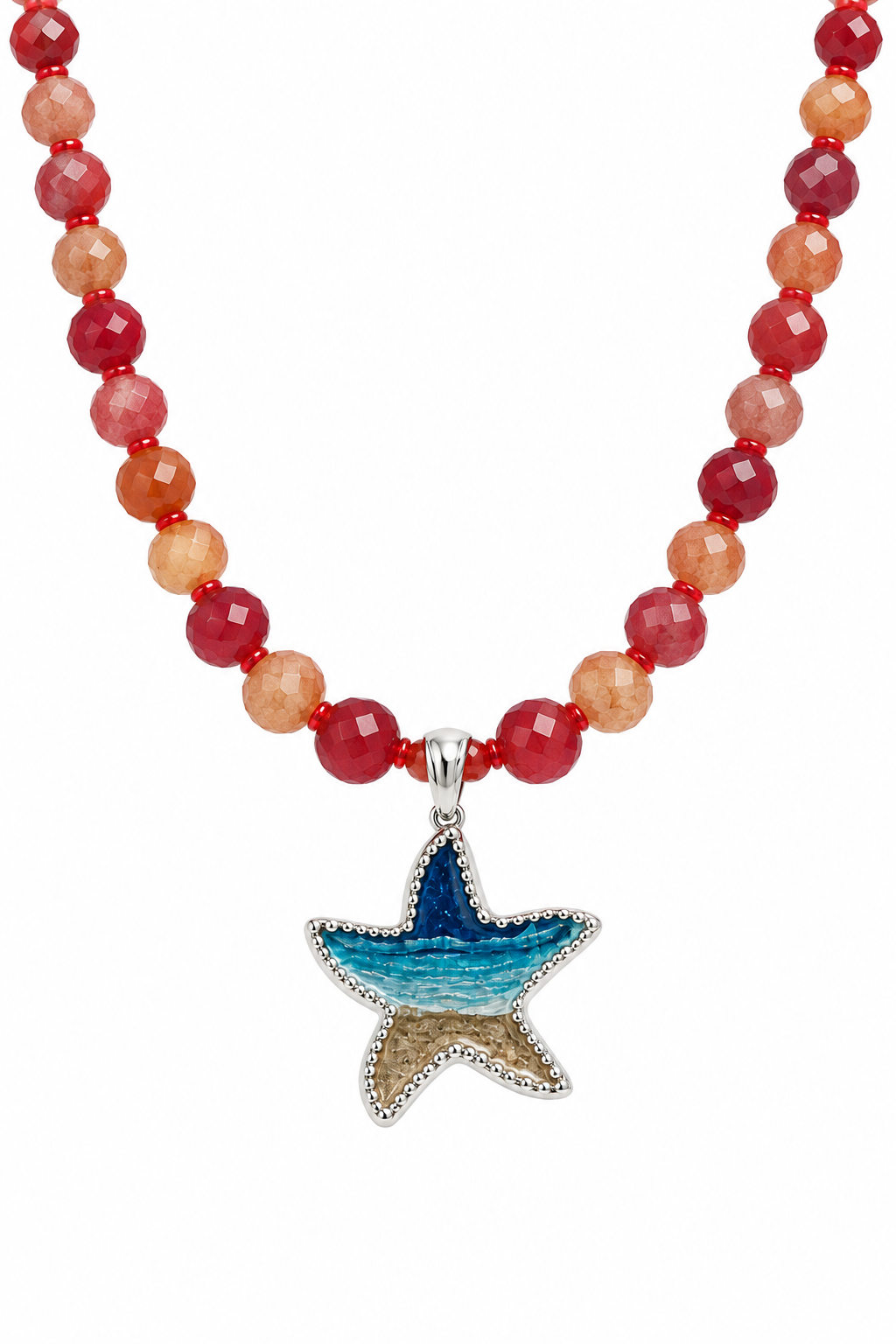 Shoreline Authentic St. Augustine Sand Multicolor Beaded Necklace - Artsy Abode