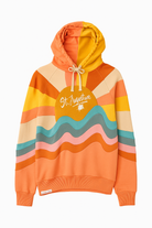 Colorful hoodie with wave design and 'St. Augustine' text on a white background
