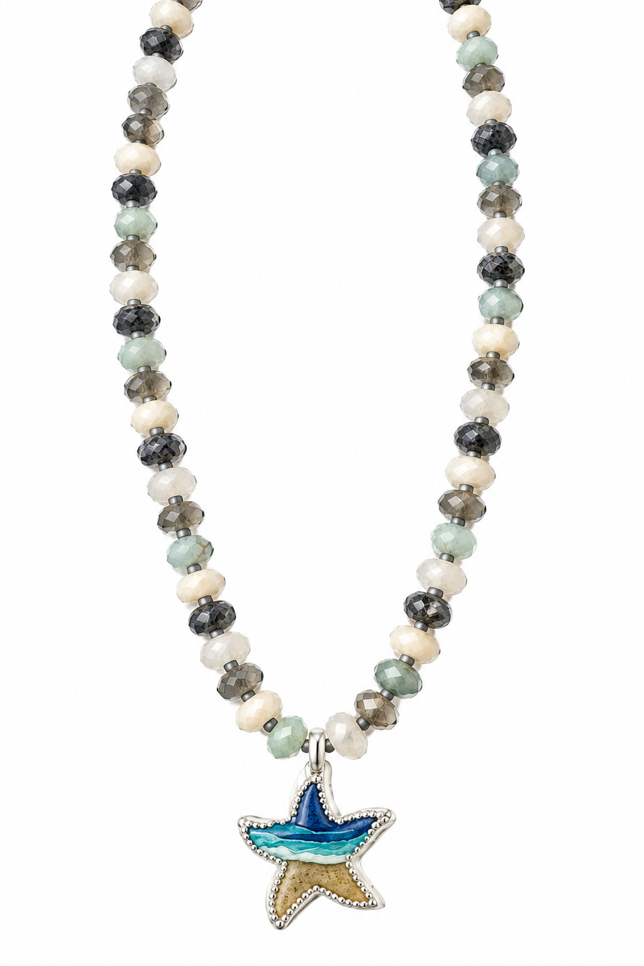 Shoreline Authentic St. Augustine Sand Multicolor Beaded Necklace - Artsy Abode