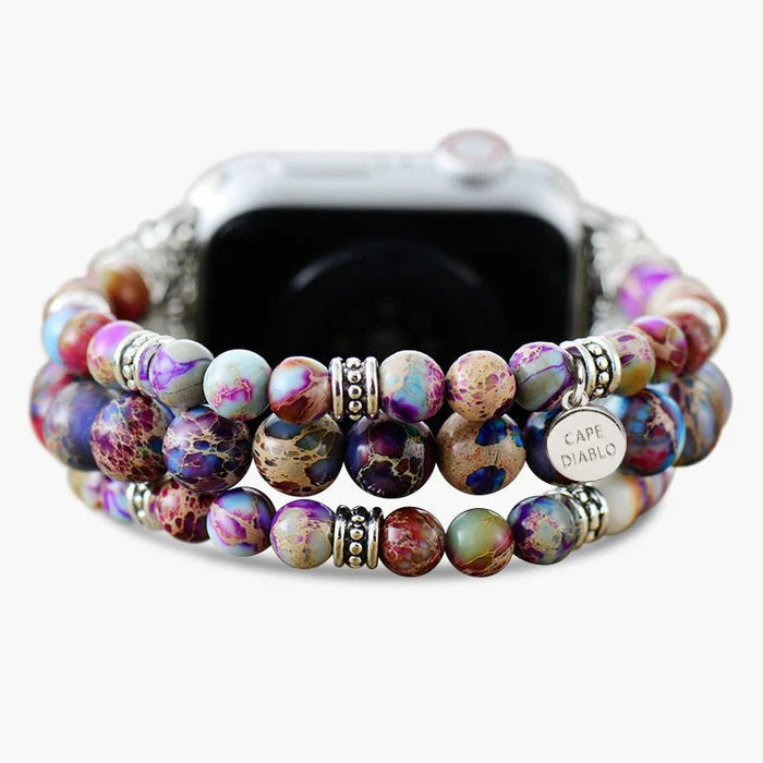 Intense Jasper Stretch Apple Watch Strap - Artsy Abode