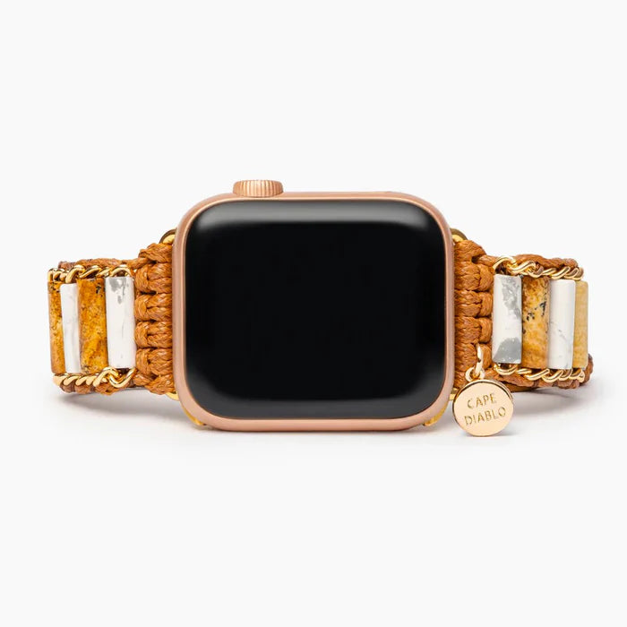 Linked Howlite Jasper Apple Watch Strap - Artsy Abode