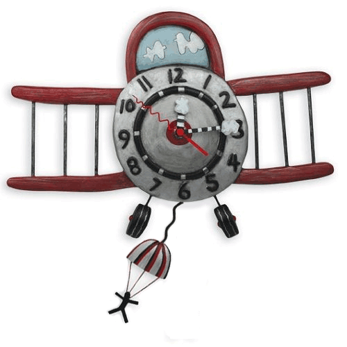 Allen Designs - Airplane Jumper Clock - Artsy Abode