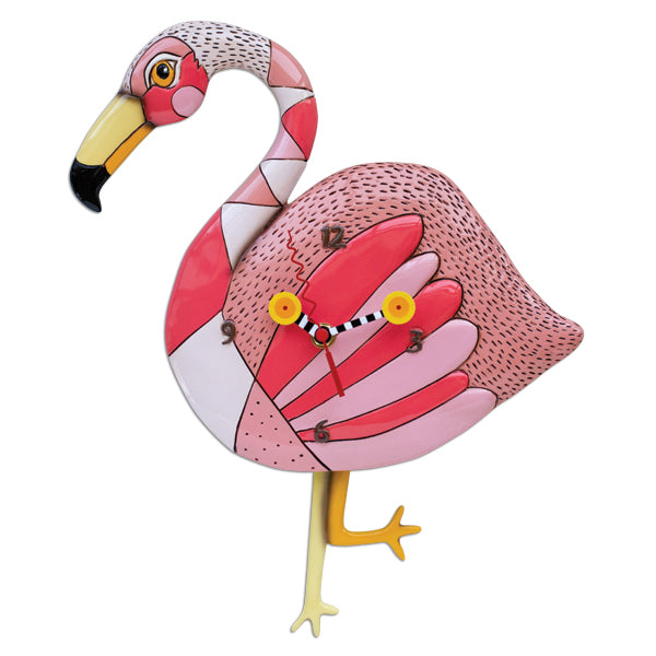 Allen Designs - Crazy Legs Flamingo Clock - Artsy Abode