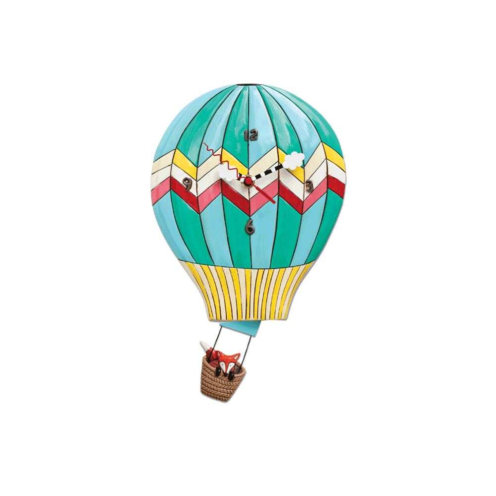 Allen Designs - Fox Aloft (Hot Air Balloon) Clock - Artsy Abode