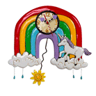 Allen Designs - Rainbows & Unicorns Clock - Artsy Abode