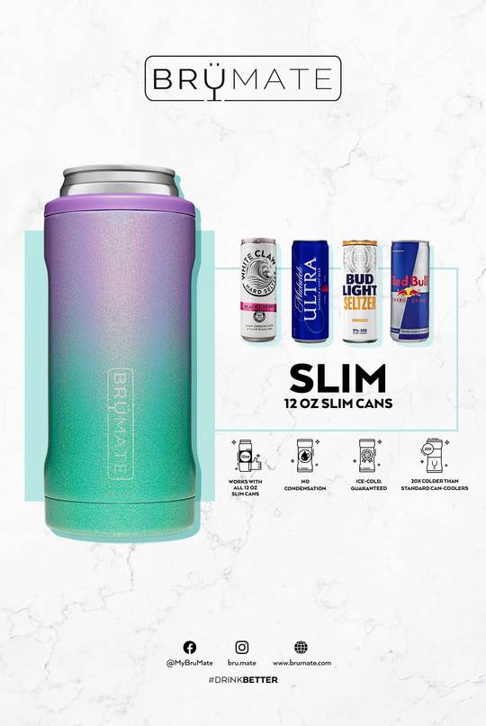 BRUMATE HOPSULATOR SLIM CAN-COOLER - MATTE BLACK