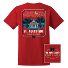 St Augustine Nights Of Lights Short Sleeve Tee Shirt - Red - Artsy Abode