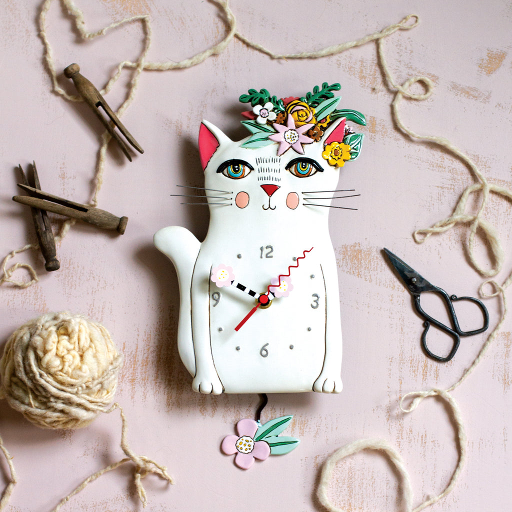 Allen Designs - Pretty Kitty Clock - Artsy Abode