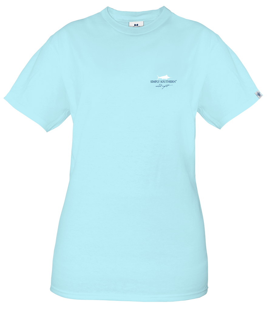 Youth Simply Southern Short Sleeve Tee Shirt Marlin in Ice
