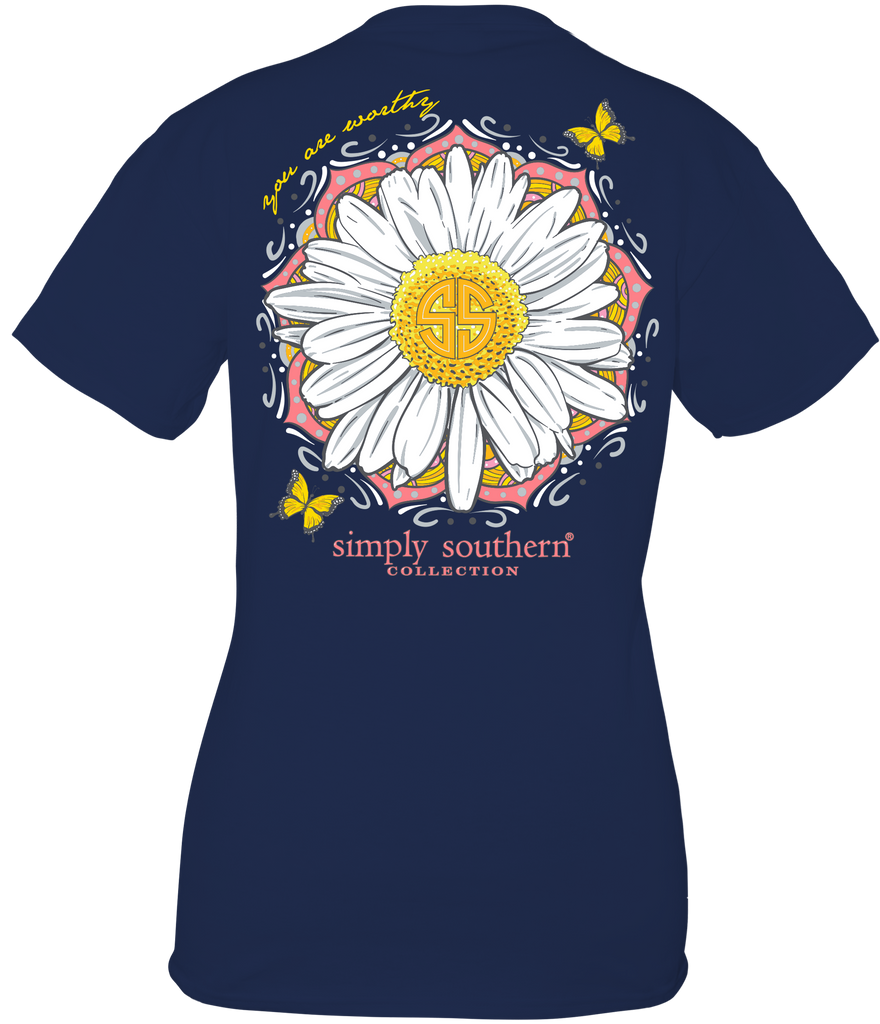 Youth Simply Southern Short Sleeve Tee Shirt Worth in Midnight Blue