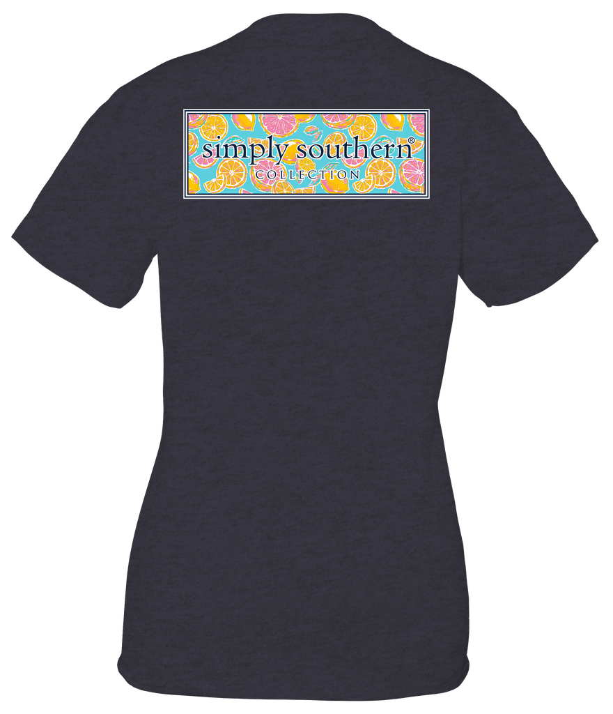 Simply Southern Short Sleeve Tee Zest in Heather Navy