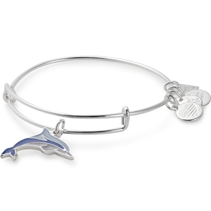 Alex and Ani - Charity By Design: Dolphin Bracelet - Shiny Silver - Artsy Abode