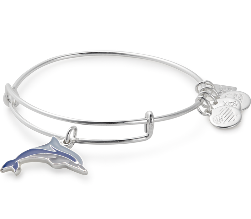 Alex and Ani - Charity By Design: Dolphin Bracelet - Shiny Silver - Artsy Abode
