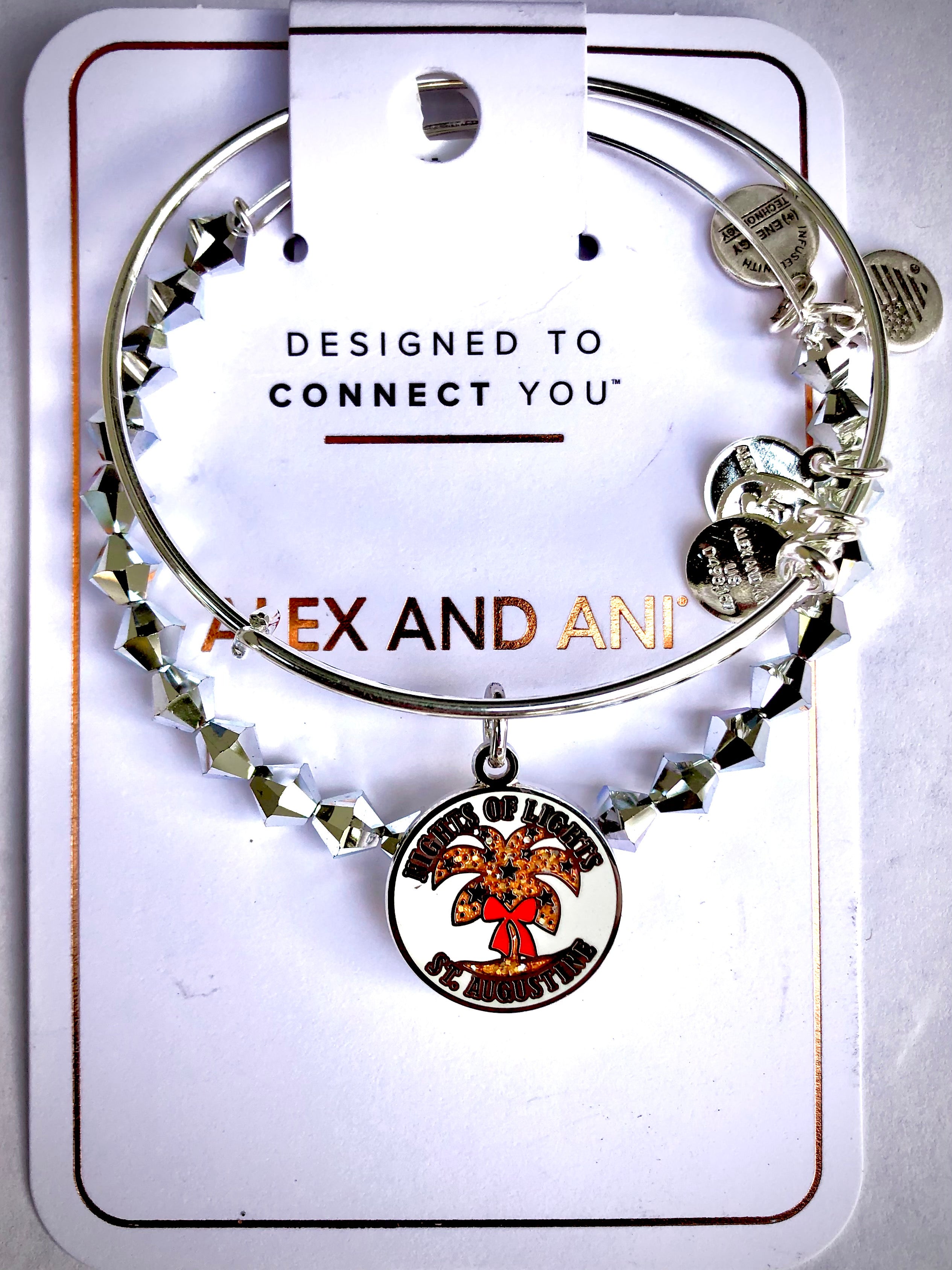 ALEX AND ANI U.S. Navy Charm Bangle Two Tone — Kay's Fine Jewelry